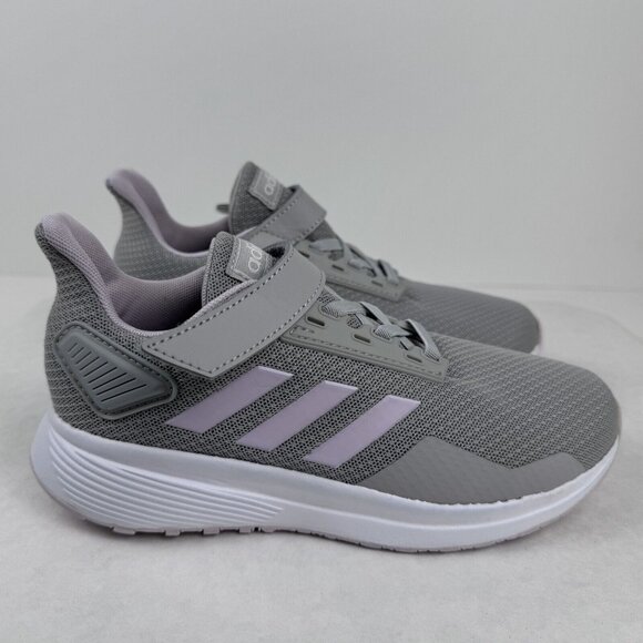 Adidas Cloudfoam Womens Gray Pink White Adiwear Sneaker Hook Loop Closure Size 2 - Picture 3 of 12